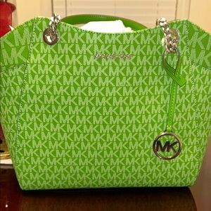 Michael Kors Vibrant Green MK Tote